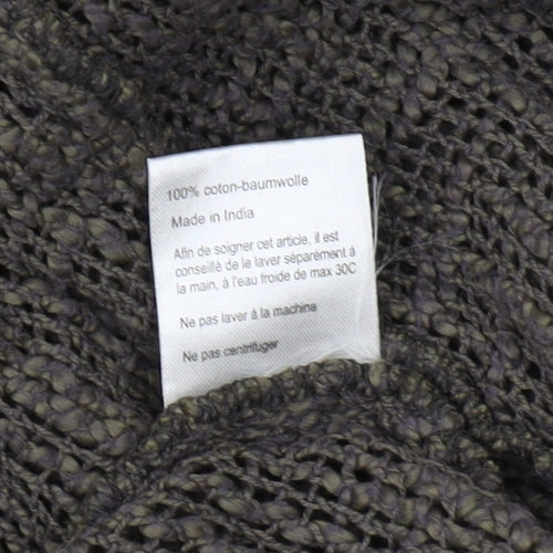 Masai Women's Brown Open-Knit Cardigan M