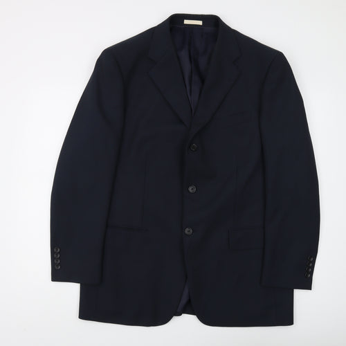Greenwoods Men's Blue Blazer, 42R, Three-Button Classic