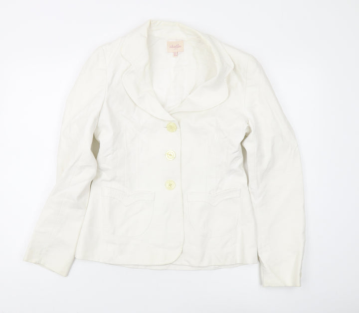 Whistles Women's Ivory Blazer, Size 12, Regular Fit