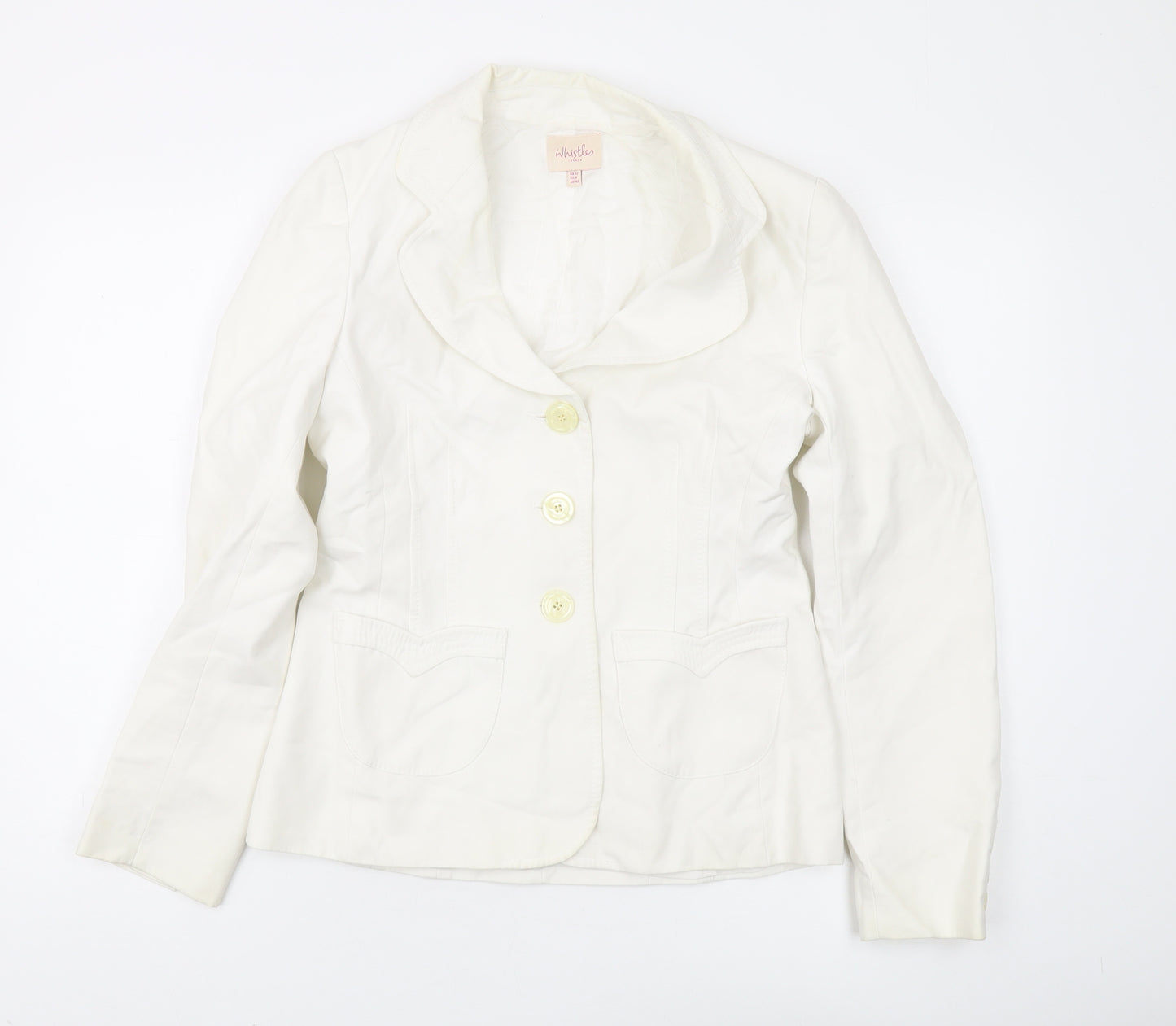 Whistles Women's Ivory Blazer, Size 12, Regular Fit