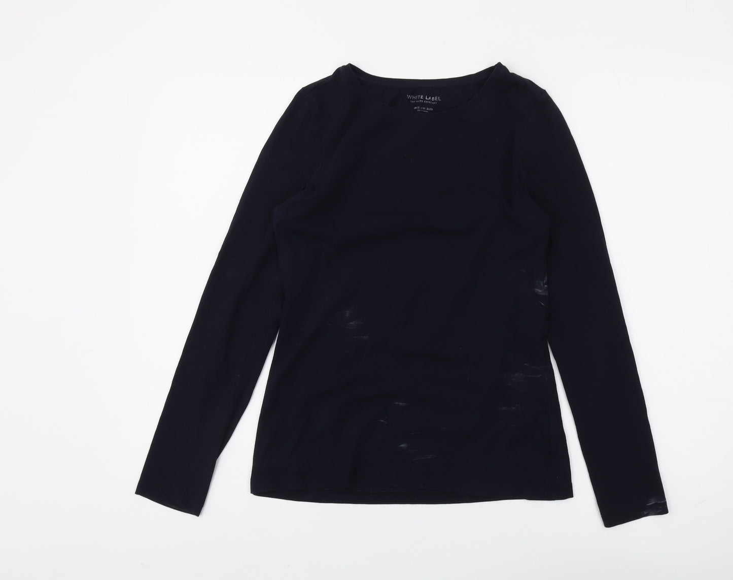 White Label Women's Black Long Sleeve Basic T-Shirt