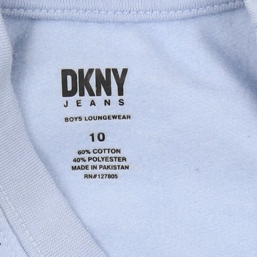 DKNY Blue Logo Sweatshirt Unisex Adults Size 10 Casual