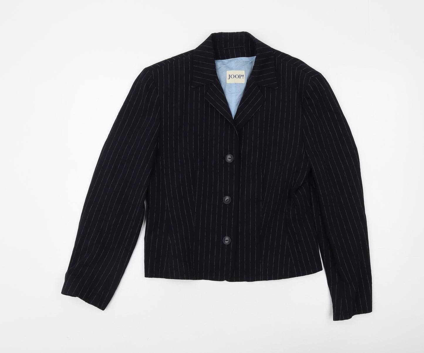 Joop! Women's Black Pinstripe Wool Suit Jacket Size 10