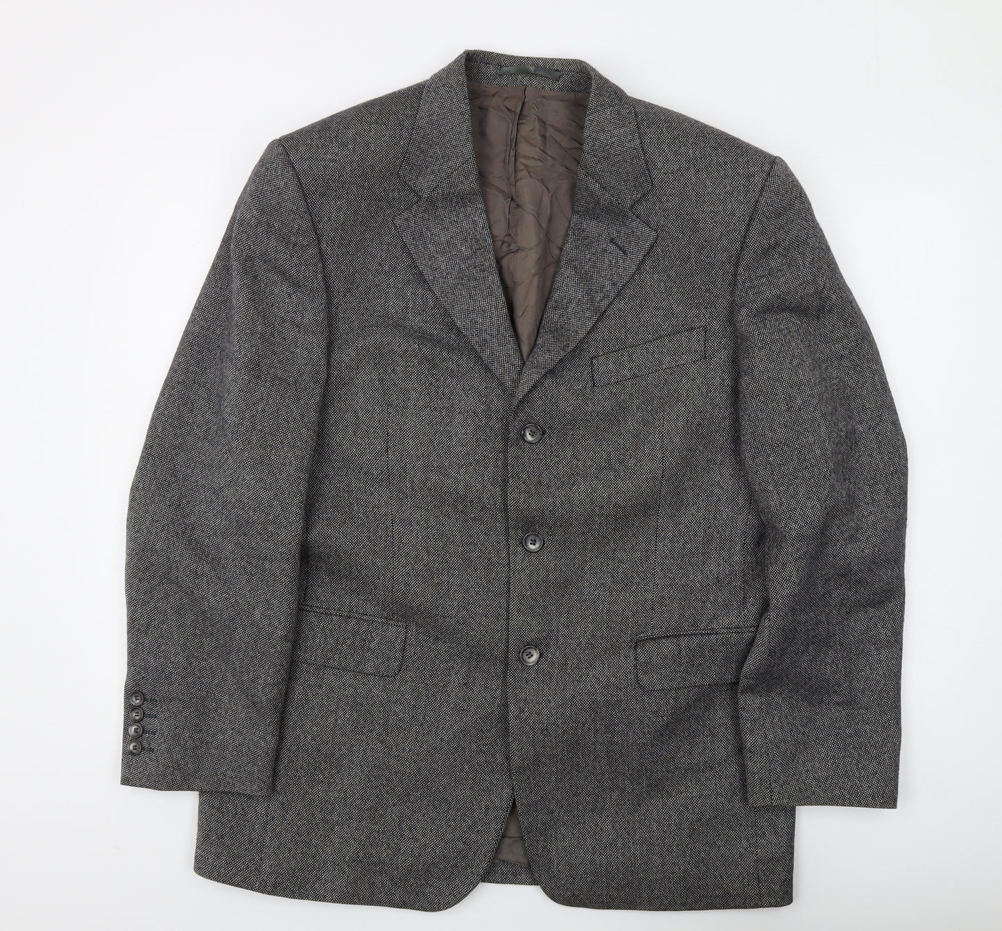 Lino Vierra Men's Grey 50 Single-Breasted Blazer