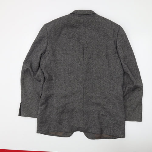 Lino Vierra Men's Grey 50 Single-Breasted Blazer