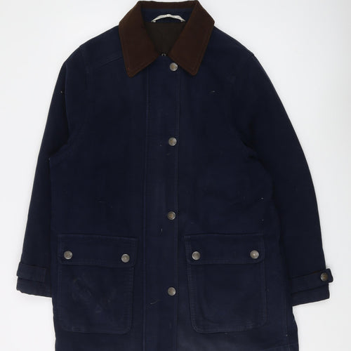 Marks and Spencer Men's Blue Cotton Jacket Size 10