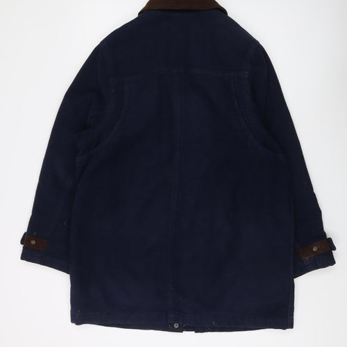 Marks and Spencer Men's Blue Cotton Jacket Size 10