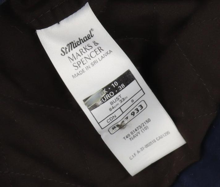 Marks and Spencer Men's Blue Cotton Jacket Size 10