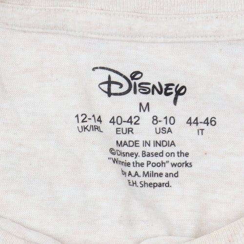 Disney Womens Beige Winnie the Pooh T-Shirt Size M