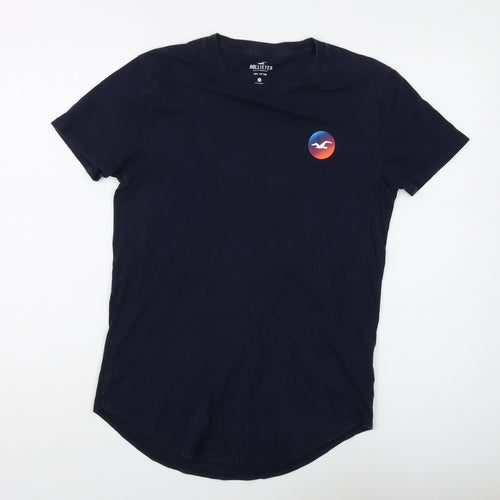 Hollister Men's Blue XS Graphic Beach T-Shirt