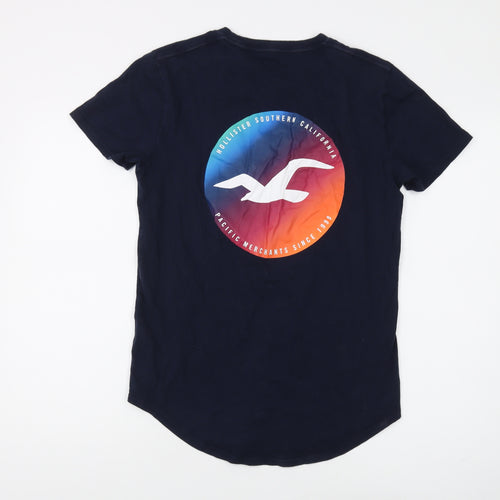 Hollister Men's Blue XS Graphic Beach T-Shirt