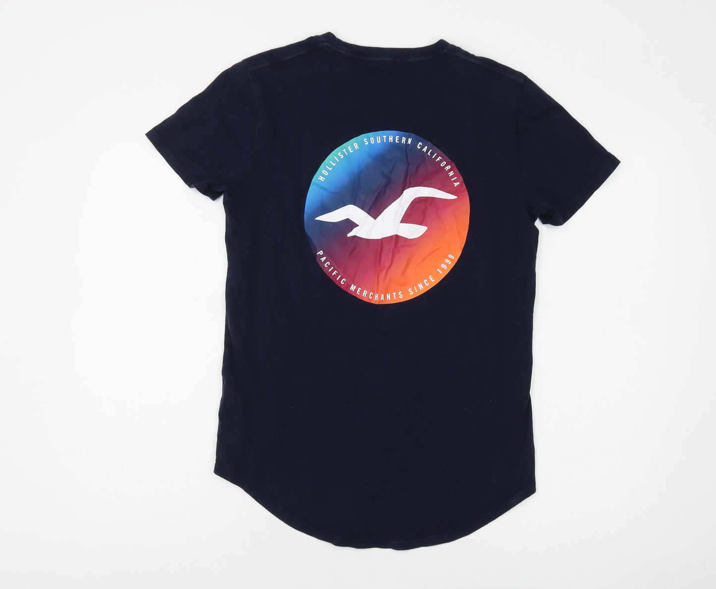 Hollister Men's Blue XS Graphic Beach T-Shirt