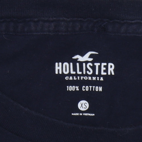 Hollister Men's Blue XS Graphic Beach T-Shirt