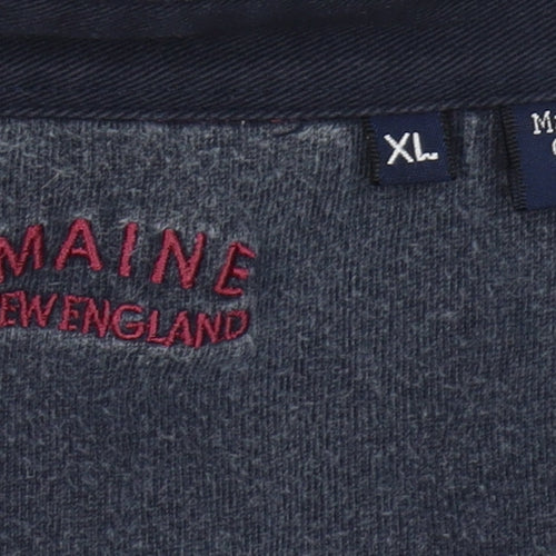 Maine New England Men's XL Red Cotton Polo Shirt