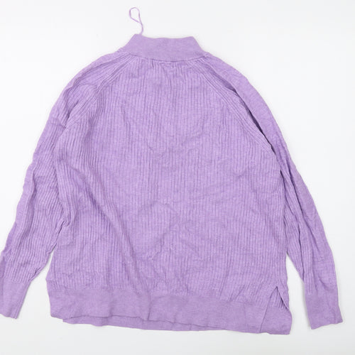 Marks and Spencer Women's Purple Full Zip Jumper M