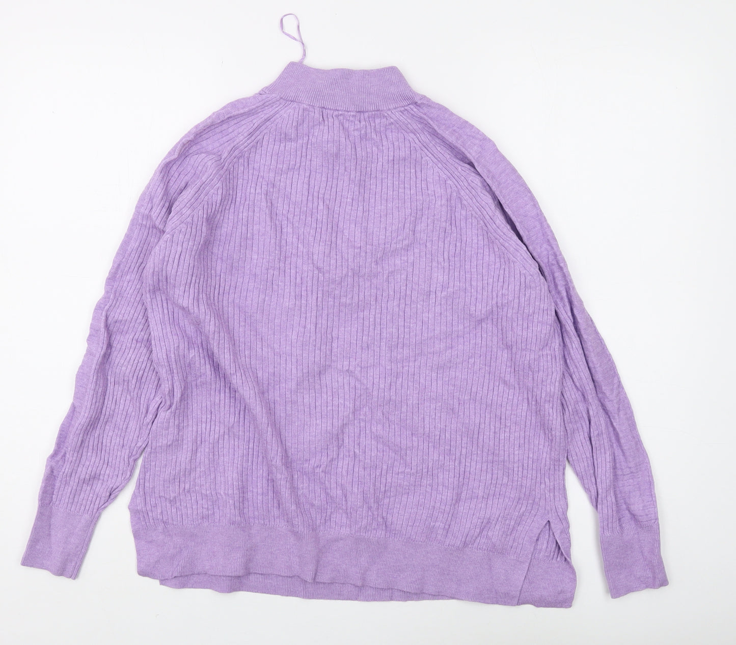 Marks and Spencer Women's Purple Full Zip Jumper M