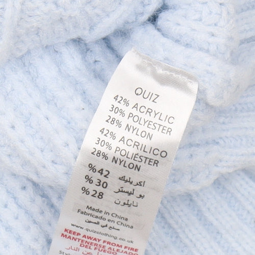 Quiz Women's Blue Beaded Pullover Jumper, Size S