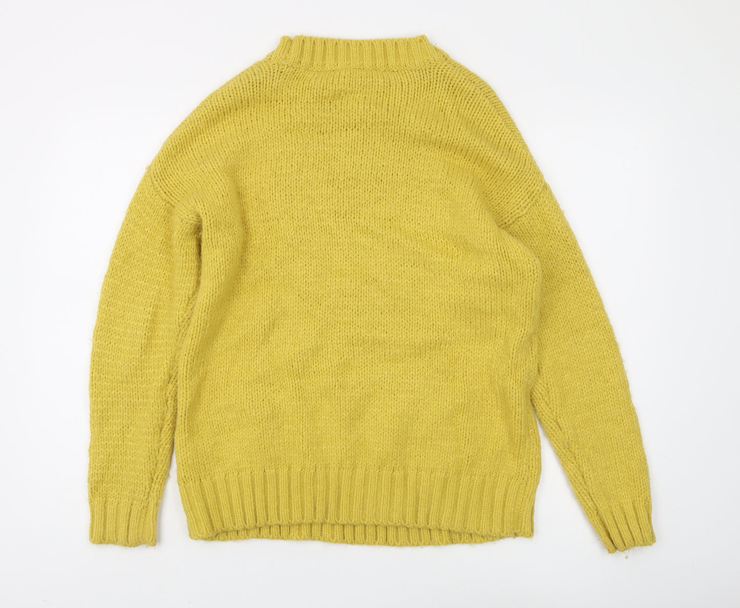 Marks and Spencer Women Yellow Cable-Knit Jumper, M