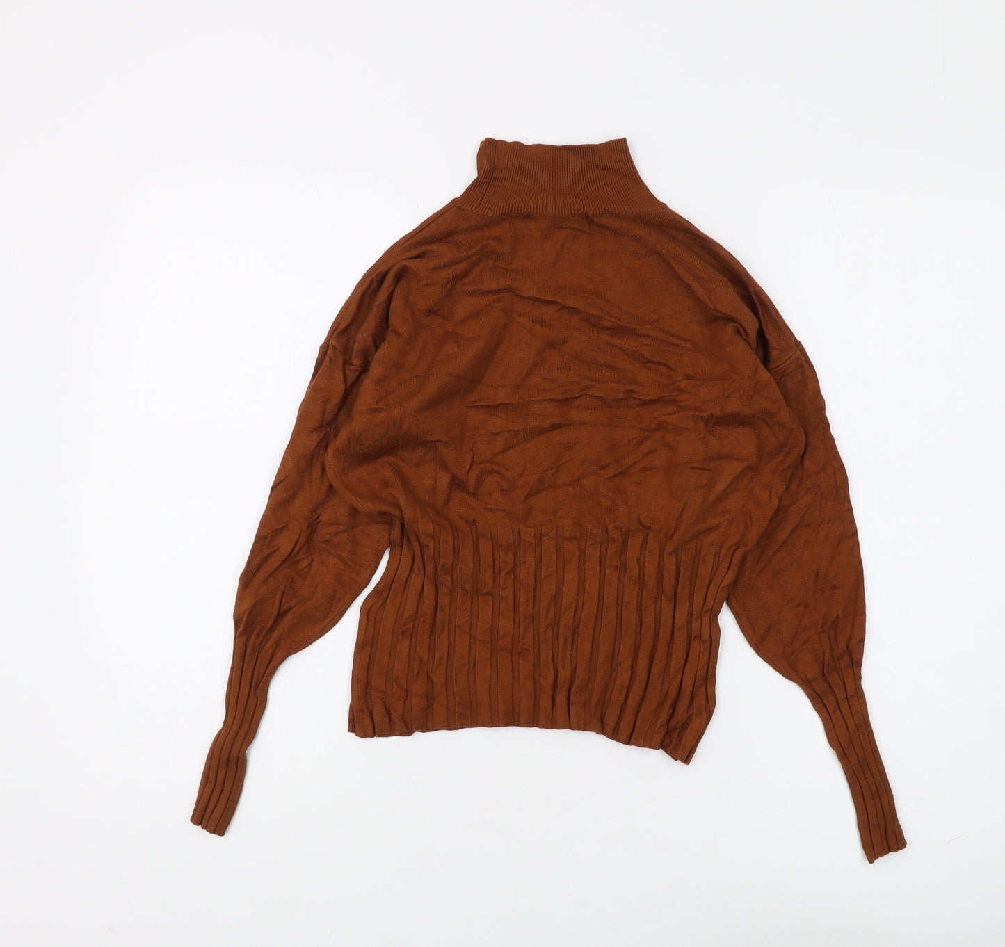 Marks and Spencer Women’s Brown High Neck Jumper, Size 14