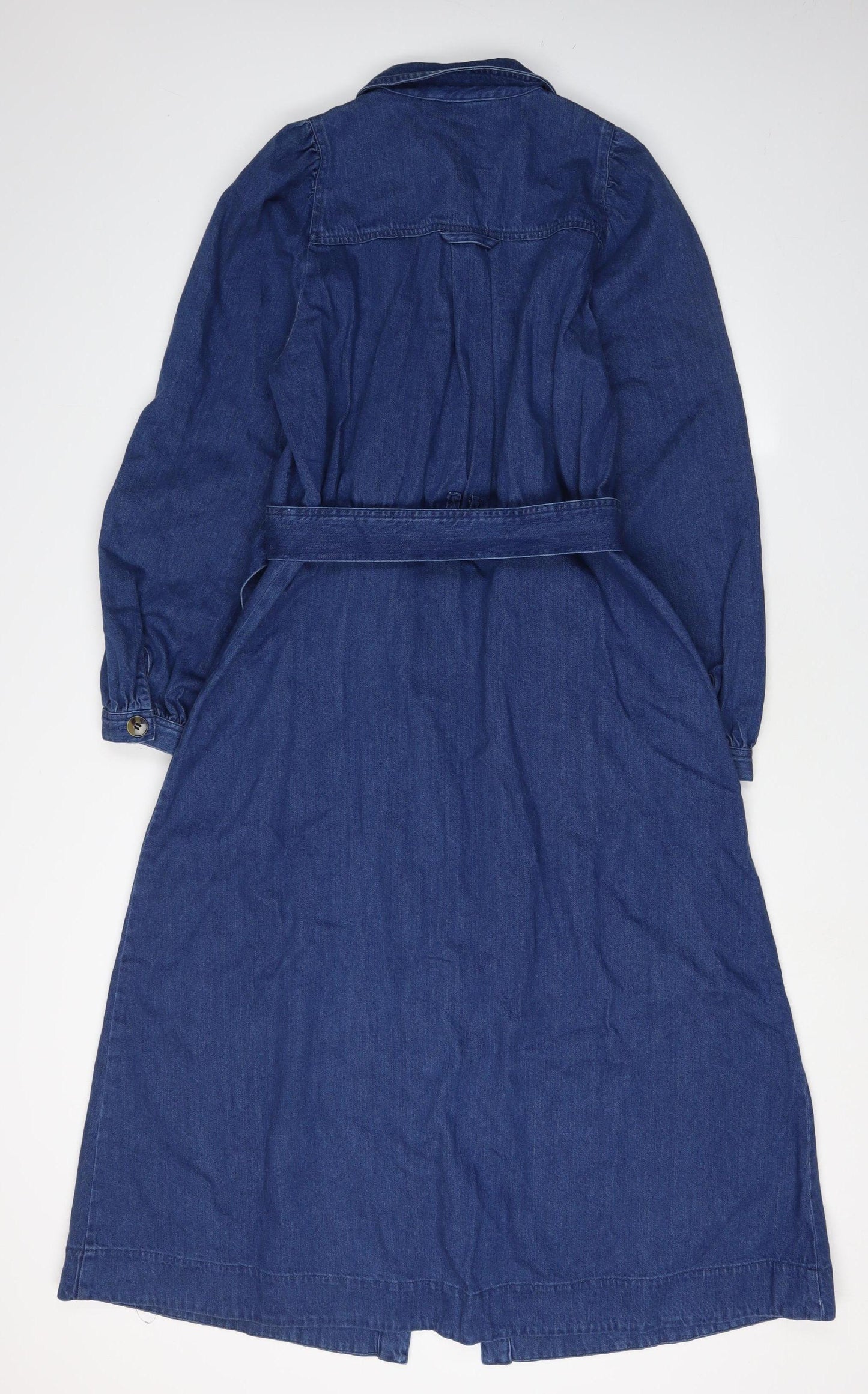 Whistles Women's Blue Denim Shirt Dress Size 14