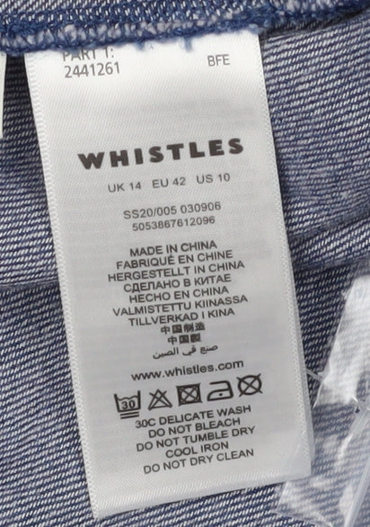 Whistles Women's Blue Denim Shirt Dress Size 14