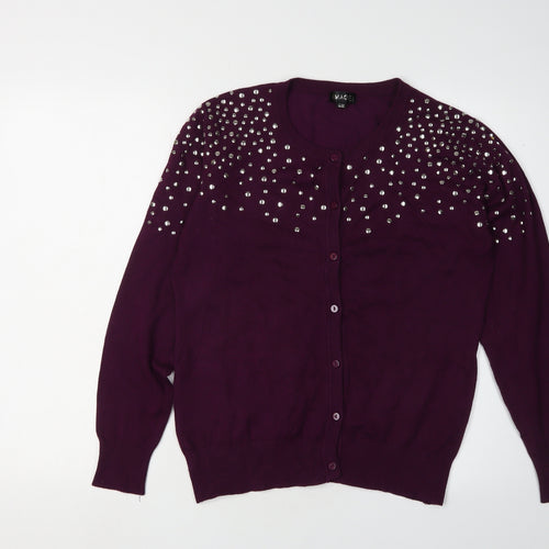 Image Women's Purple Studded Cardigan - S
