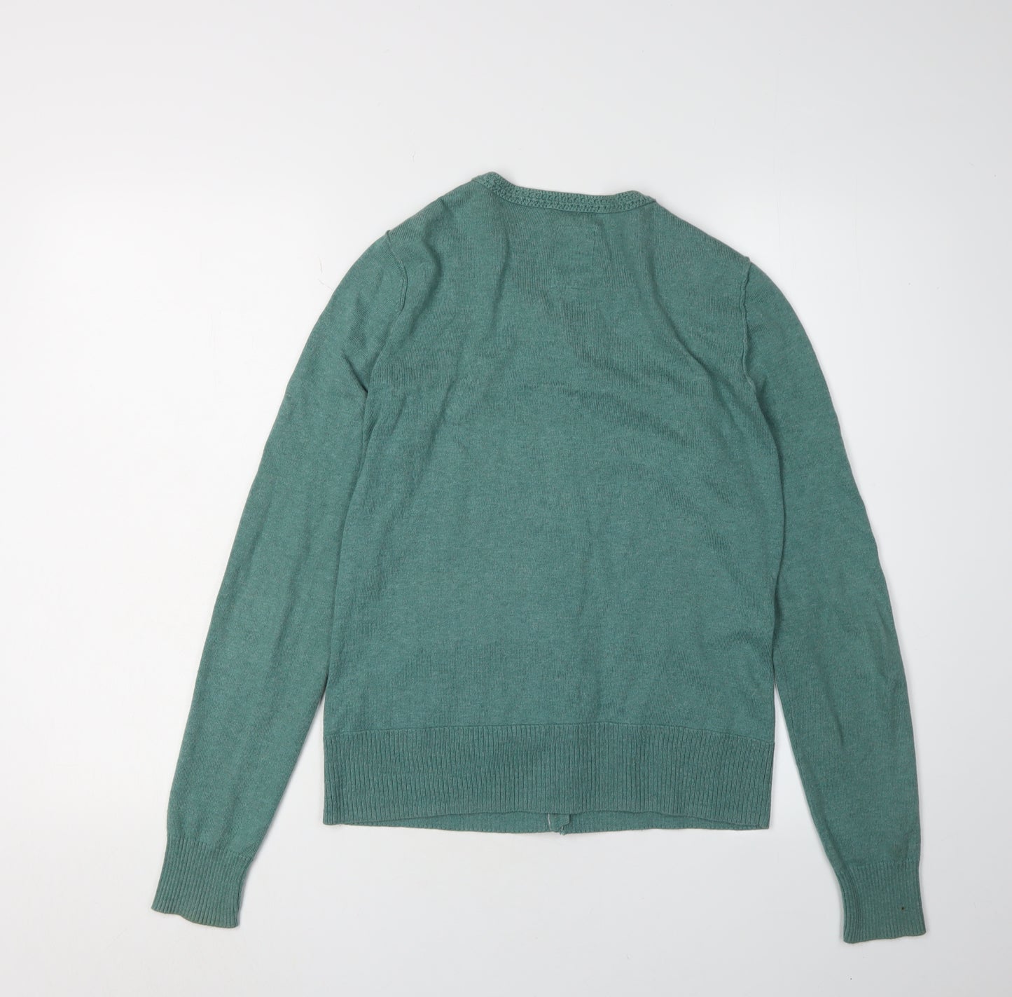 Mantaray Women's Green Cotton Cardigan Size 12