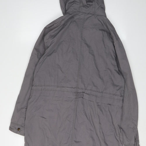 Indigo Collection Women's Grey Quilted Parka - Size 12