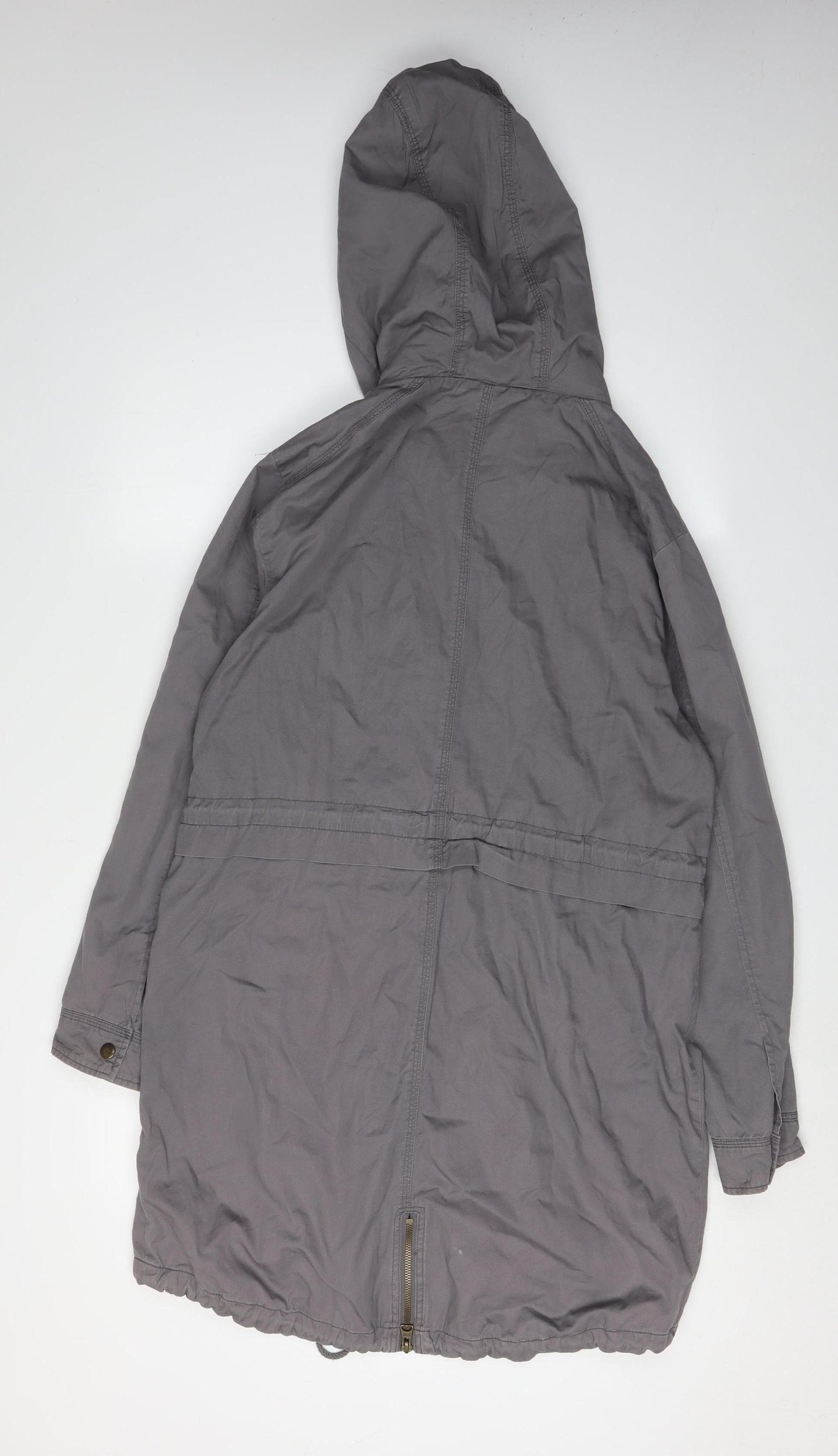 Indigo Collection Women's Grey Quilted Parka - Size 12
