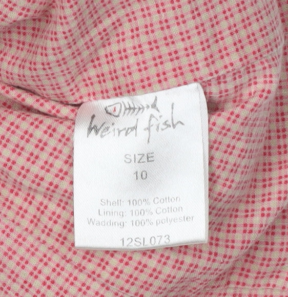 Weird Fish Women's Beige Hooded Waistcoat Size 10