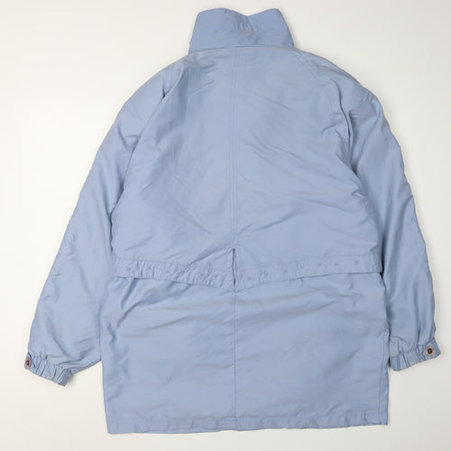 Micro by Myers Women's Blue Mid-Length Overcoat Jacket