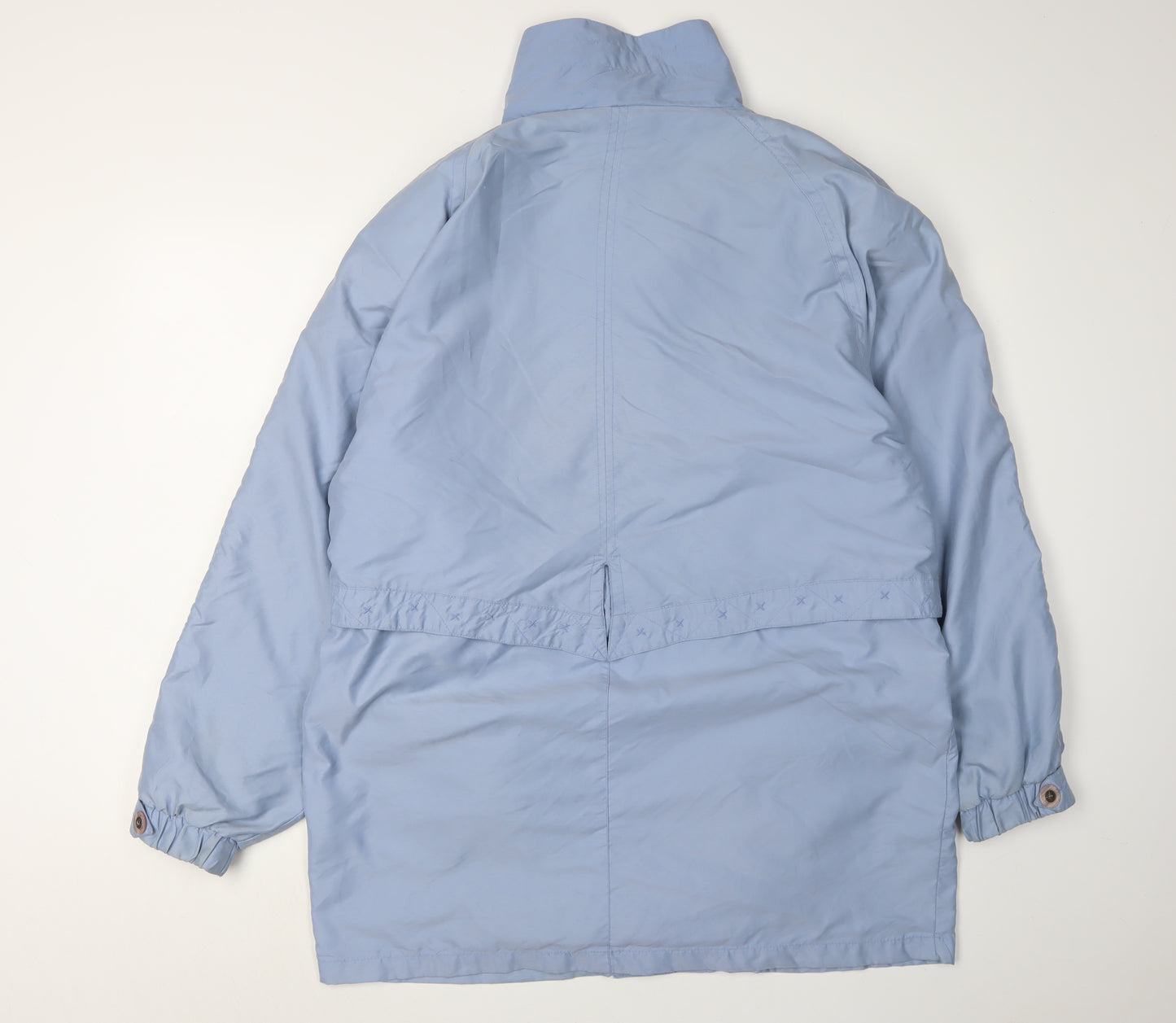 Micro by Myers Women's Blue Mid-Length Overcoat Jacket