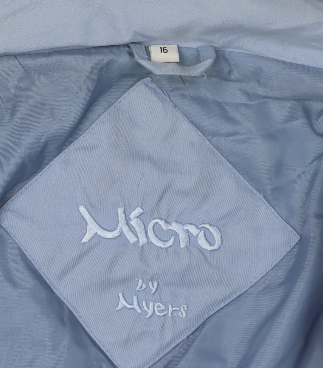 Micro by Myers Women's Blue Mid-Length Overcoat Jacket
