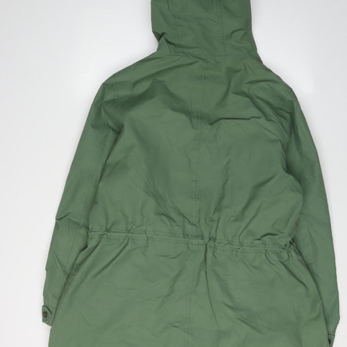 Fat Face Women's Green Parka Jacket Size 18 Hooded Waterproof