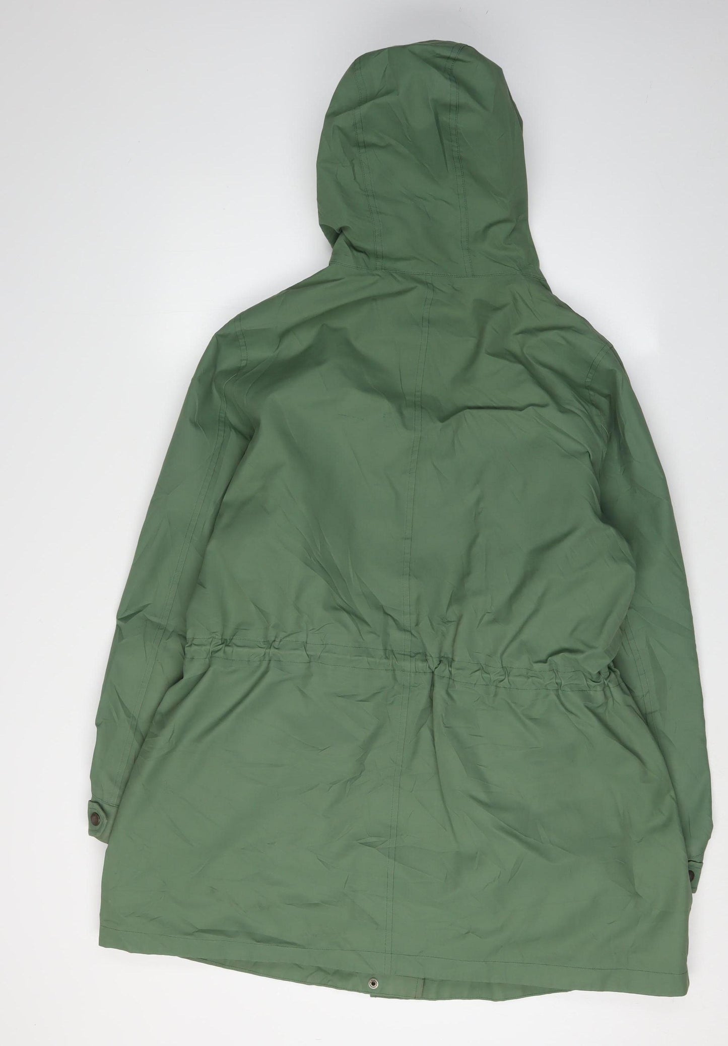 Fat Face Women's Green Parka Jacket Size 18 Hooded Waterproof