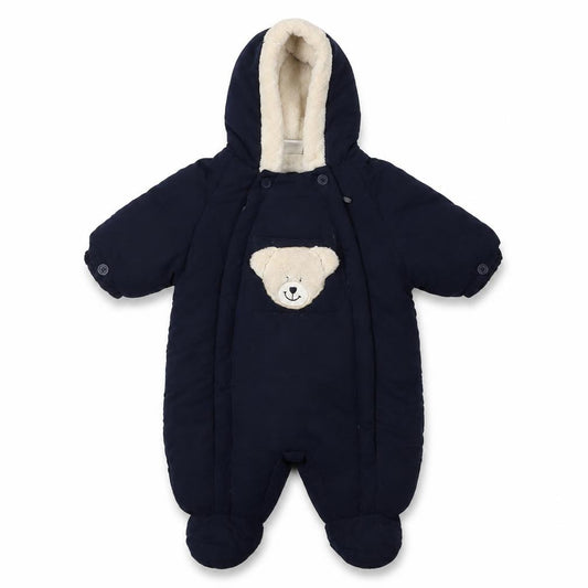 Ladybird Unisex Baby Blue Coverall 0-3 Months with Bear Design