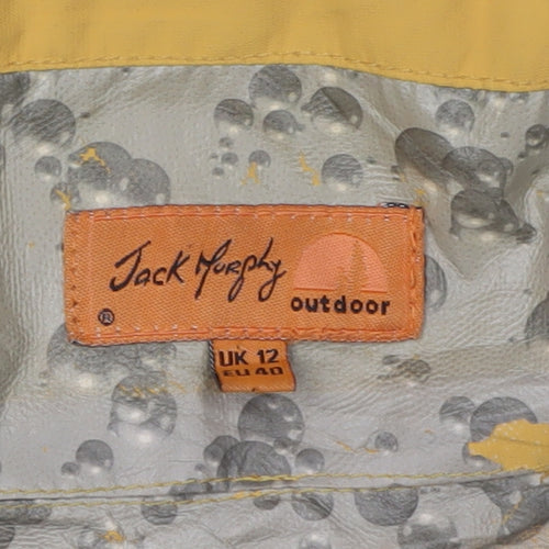 Jack Murphy Women's Yellow Waterproof Rain Coat UK 12