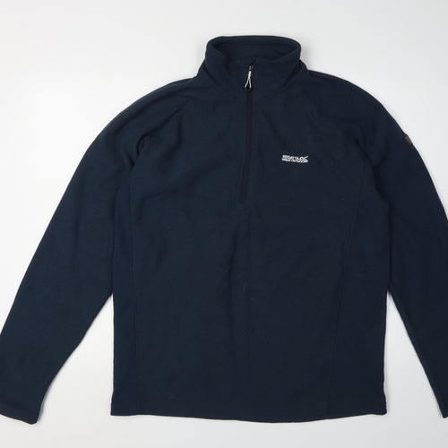 Regatta Men's Blue 1/4 Zip Fleece Sweatshirt L