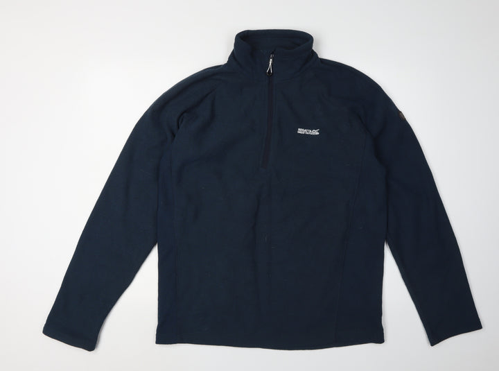 Regatta Men's Blue 1/4 Zip Fleece Sweatshirt L