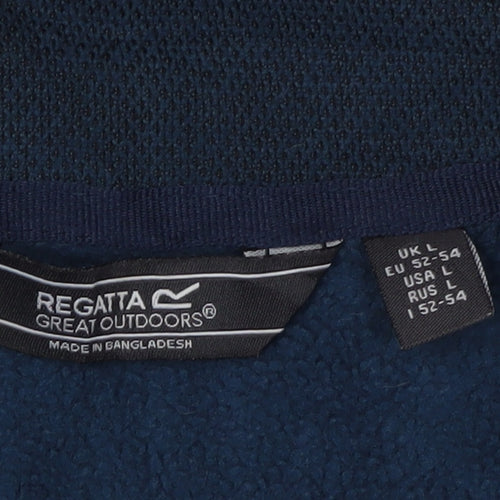 Regatta Men's Blue 1/4 Zip Fleece Sweatshirt L