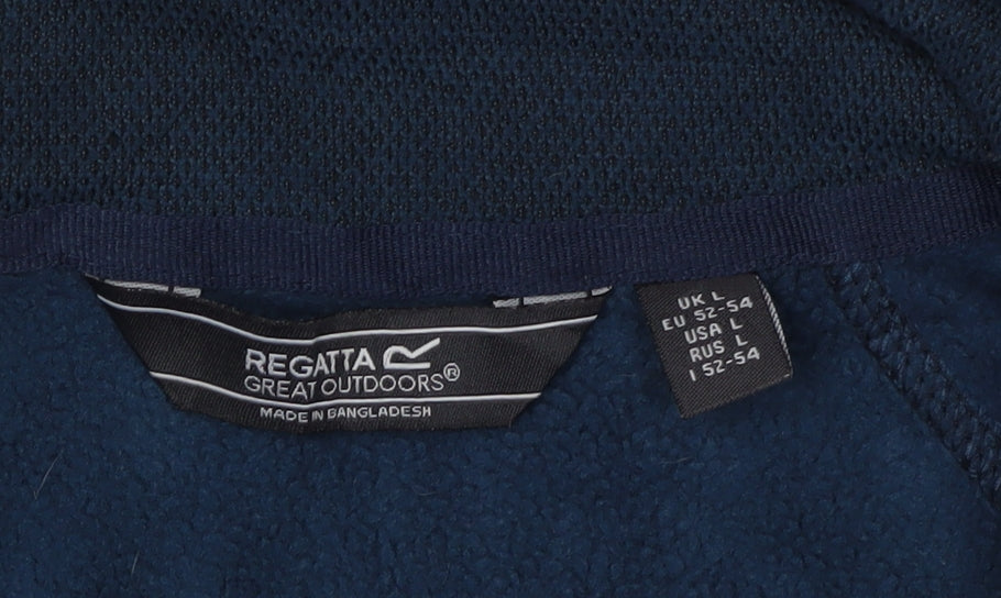Regatta Men's Blue 1/4 Zip Fleece Sweatshirt L