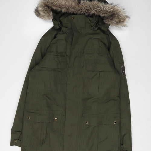 Regatta Womens Green Parka with Fur Trim S