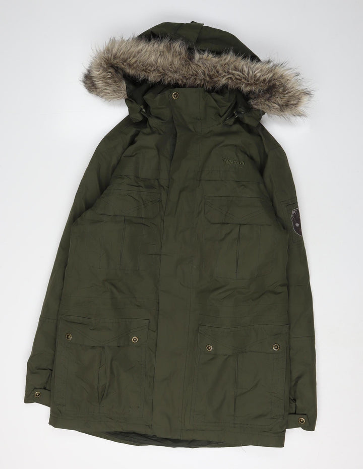 Regatta Womens Green Parka with Fur Trim S
