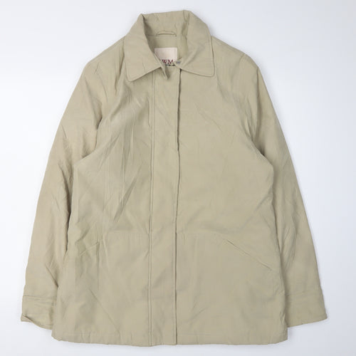 EWM Women's Beige Size 12 Mid-Length Casual Jacket