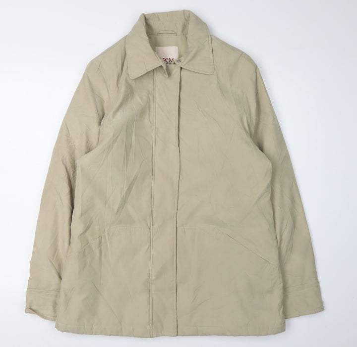 EWM Women's Beige Size 12 Mid-Length Casual Jacket