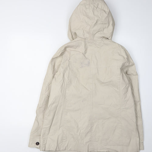 Marks and Spencer Women’s Beige Hooded Jacket - Size 14