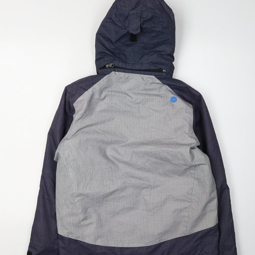 46 N Boys Grey Puffer Jacket with Hood, Size 15 Years