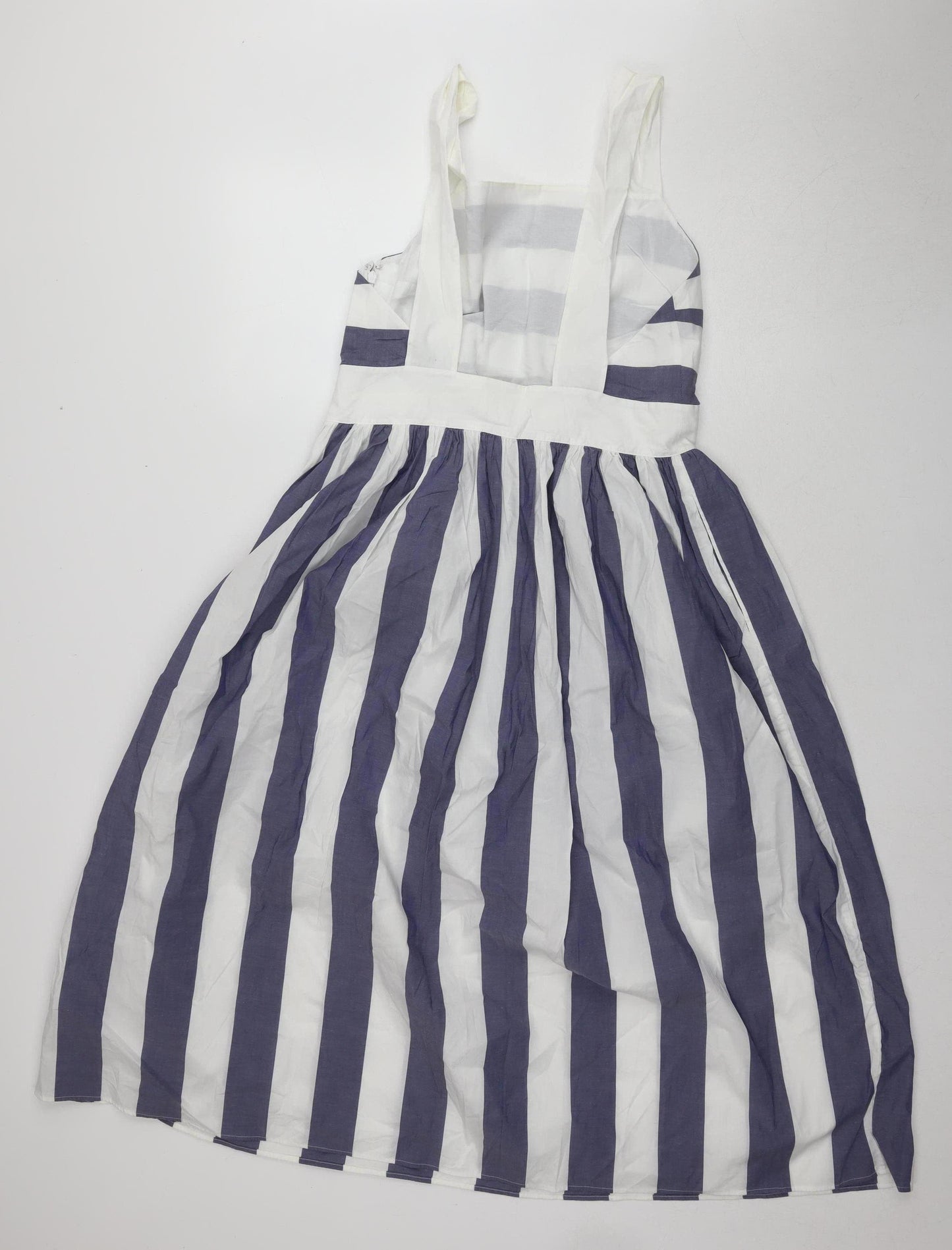 COS Women's Multicoloured Striped Fit & Flare Dress UK 10