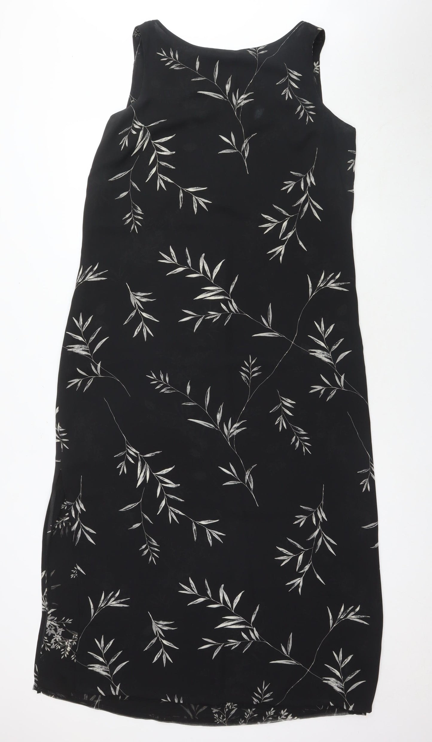 Emma James Women's Black Floral Shift Dress Size 14