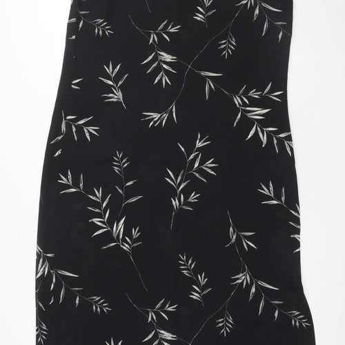 Emma James Women's Black Floral Shift Dress Size 14